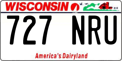 WI license plate 727NRU
