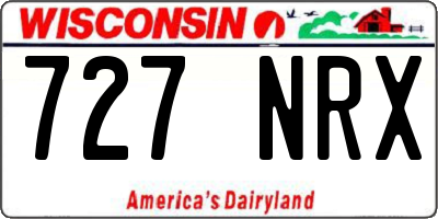 WI license plate 727NRX