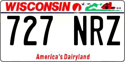 WI license plate 727NRZ
