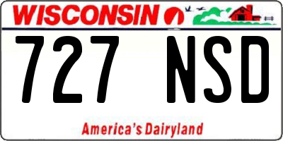 WI license plate 727NSD