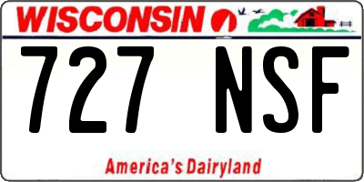 WI license plate 727NSF