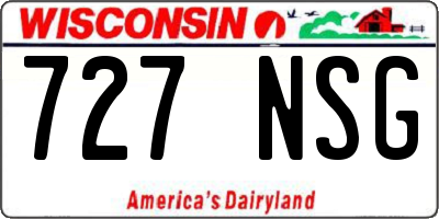 WI license plate 727NSG