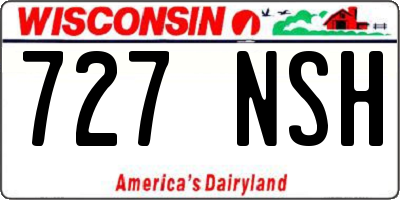 WI license plate 727NSH