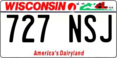 WI license plate 727NSJ