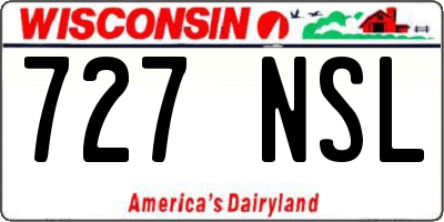 WI license plate 727NSL