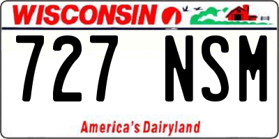WI license plate 727NSM
