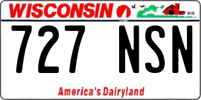 WI license plate 727NSN