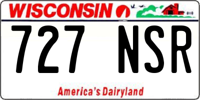 WI license plate 727NSR