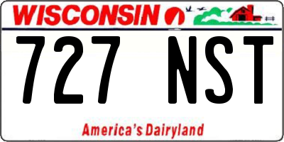 WI license plate 727NST