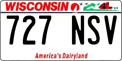 WI license plate 727NSV