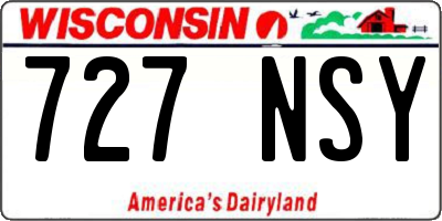 WI license plate 727NSY