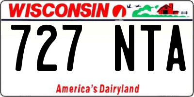 WI license plate 727NTA