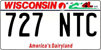 WI license plate 727NTC