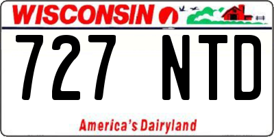 WI license plate 727NTD