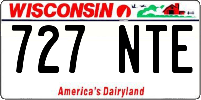 WI license plate 727NTE