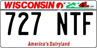 WI license plate 727NTF