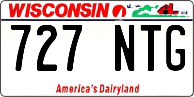 WI license plate 727NTG