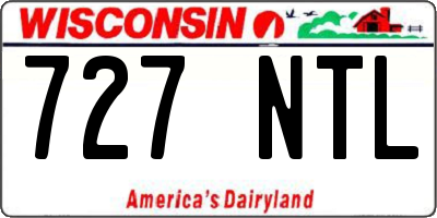 WI license plate 727NTL