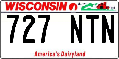 WI license plate 727NTN