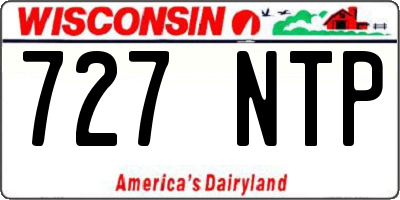 WI license plate 727NTP