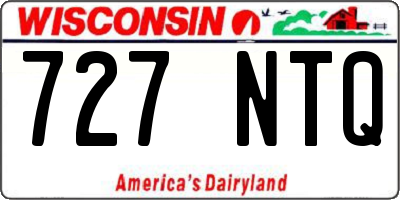 WI license plate 727NTQ