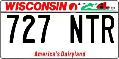 WI license plate 727NTR