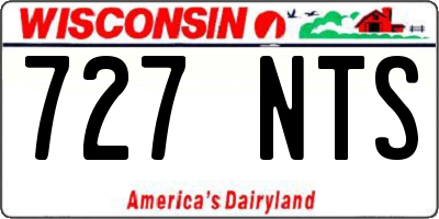 WI license plate 727NTS