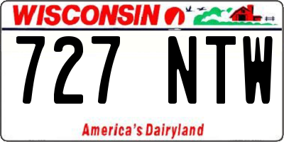 WI license plate 727NTW