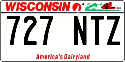 WI license plate 727NTZ