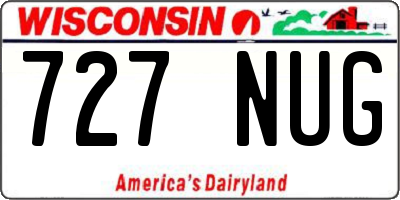 WI license plate 727NUG