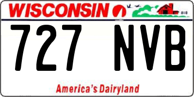 WI license plate 727NVB