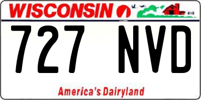 WI license plate 727NVD