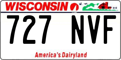 WI license plate 727NVF