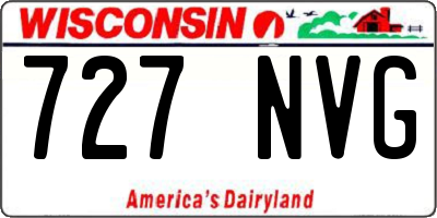 WI license plate 727NVG