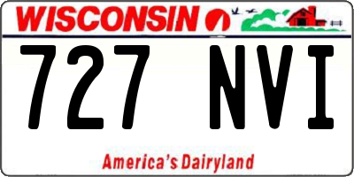 WI license plate 727NVI
