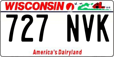 WI license plate 727NVK