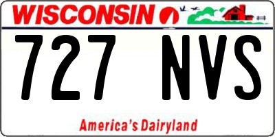 WI license plate 727NVS