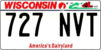 WI license plate 727NVT