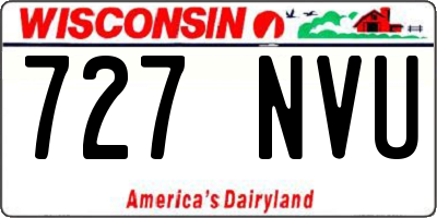 WI license plate 727NVU