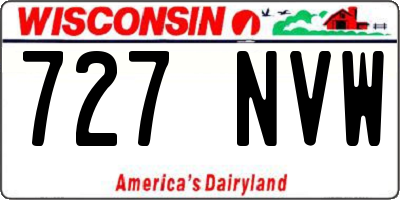 WI license plate 727NVW