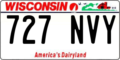 WI license plate 727NVY