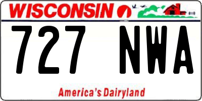 WI license plate 727NWA
