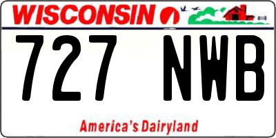 WI license plate 727NWB