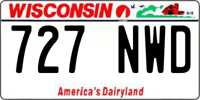 WI license plate 727NWD