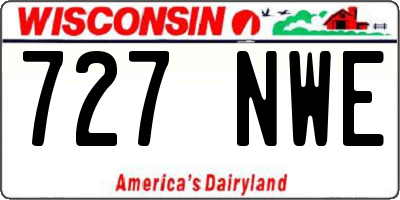 WI license plate 727NWE