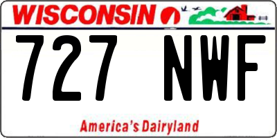 WI license plate 727NWF
