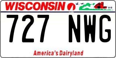 WI license plate 727NWG