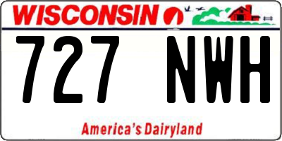 WI license plate 727NWH