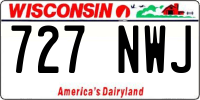 WI license plate 727NWJ