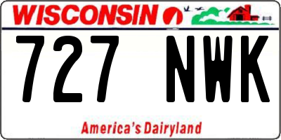 WI license plate 727NWK